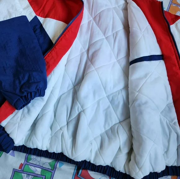 Vintage TYR Sport Color-Blocked Varsity Bomber Jacket - Picture 5 of 5